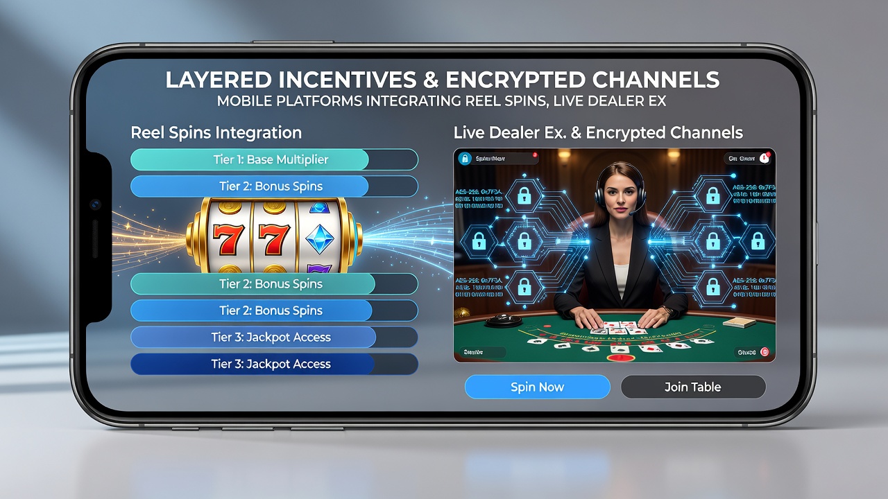 Verschlüsselte Kanäle und gestaffelte Anreize in einer mobilen App mit Walzen, Live-Dealer und Sportwetten